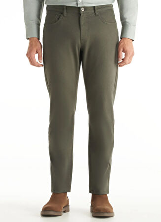 Ted Baker Normal Bel Straight Paça Regular Fit Haki Erkek Pantolon TBMRTR1036