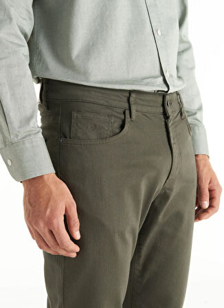 Ted Baker Normal Bel Straight Paça Regular Fit Haki Erkek Pantolon TBMRTR1036