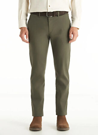 Ted Baker Normal Bel Slim Tapered Paça Slim Fit Haki Erkek Pantolon TBMRTR1040