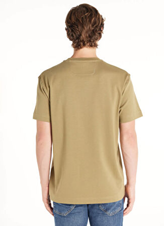 Ted Baker Bisiklet Yaka Baskılı Haki Erkek T-Shirt TBMRTS1037