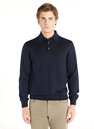 Ted Baker Düz Lacivert Erkek Polo T-Shirt TBMRKW1042