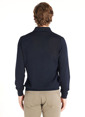 Ted Baker Düz Lacivert Erkek Polo T-Shirt TBMRKW1042