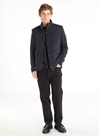 Ted Baker Düz Lacivert Erkek Yelek TBMROW1068