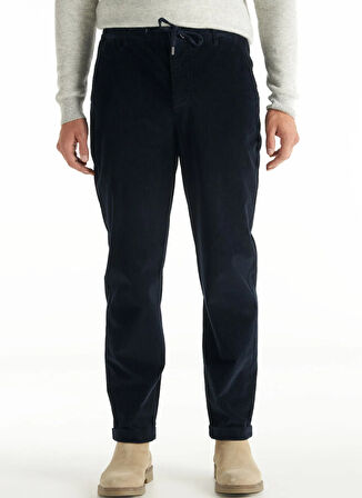 Ted Baker Bağlamalı Bel Duble Paça Tapered Fit Lacivert Erkek Pantolon TBMRTR1027