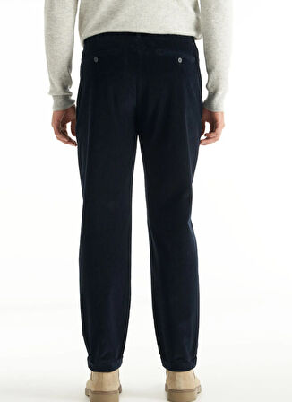 Ted Baker Bağlamalı Bel Duble Paça Tapered Fit Lacivert Erkek Pantolon TBMRTR1027