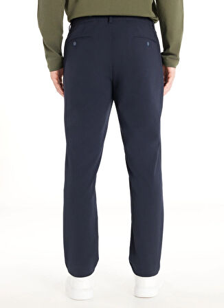 Ted Baker Bağlamalı Bel Normal Paça Tapered Fit Lacivert Erkek Pantolon TBMRTR1031