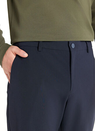 Ted Baker Bağlamalı Bel Normal Paça Tapered Fit Lacivert Erkek Pantolon TBMRTR1031