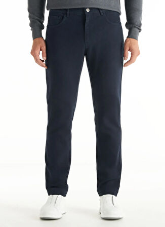 Ted Baker Normal Bel Slim Paça Slim Fit Lacivert Erkek Pantolon TBMRTR1048