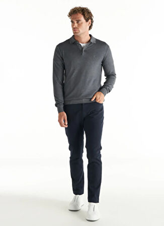 Ted Baker Normal Bel Slim Paça Slim Fit Lacivert Erkek Pantolon TBMRTR1048