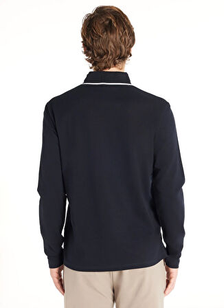 Ted Baker Pike Desenli Lacivert Erkek Polo T-Shirt TBMRTS1008