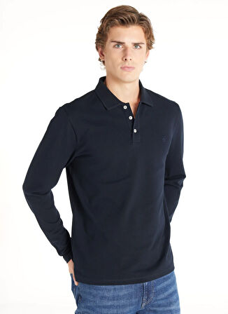 Ted Baker Pike Desenli Lacivert Erkek Polo T-Shirt TBMRTS1022