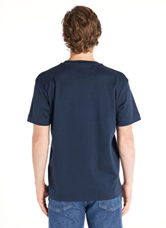 Ted Baker Bisiklet Yaka Baskılı Lacivert Erkek T-Shirt TBMRTS1037