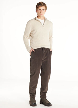 Ted Baker Bato Yaka Standart Düz Bej Erkek Kazak TBMRKW1065