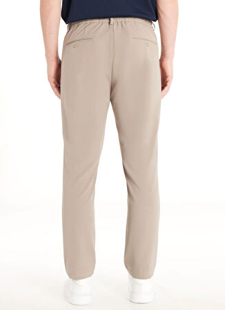 Ted Baker Bağlamalı Bel Normal Paça Tapered Fit Bej Erkek Pantolon TBMRTR1031