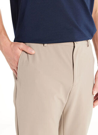 Ted Baker Bağlamalı Bel Normal Paça Tapered Fit Bej Erkek Pantolon TBMRTR1031
