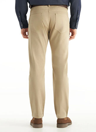 Ted Baker Normal Bel Straight Paça Regular Fit Bej Erkek Pantolon TBMRTR1036