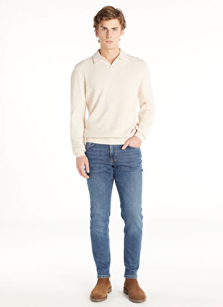 Ted Baker Düz Ekru Erkek Polo T-Shirt TBMRKW1032