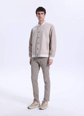 Ted Baker Standart Ekru Erkek Düz Ceket TBMROW1003