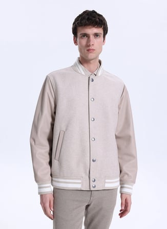 Ted Baker Standart Ekru Erkek Düz Ceket TBMROW1003