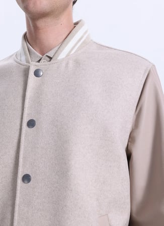 Ted Baker Standart Ekru Erkek Düz Ceket TBMROW1003