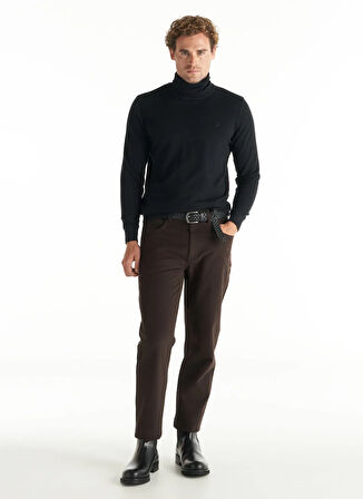 Ted Baker Normal Bel Slim Tapered Paça Tapered Fit Kahve Erkek Pantolon TBMRTR1019