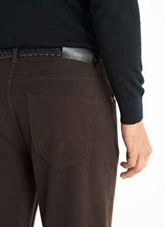 Ted Baker Normal Bel Slim Tapered Paça Tapered Fit Kahve Erkek Pantolon TBMRTR1019