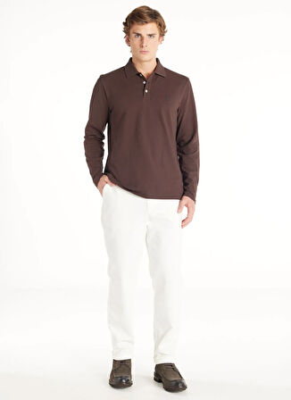 Ted Baker Pike Desenli Kahve Erkek Polo T-Shirt TBMRTS1022