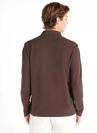 Ted Baker Pike Desenli Kahve Erkek Polo T-Shirt TBMRTS1022