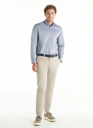 Ted Baker Normal Bel Slim Tapered Paça Slim Fit Koyu Bej Erkek Pantolon TBMRTR1040