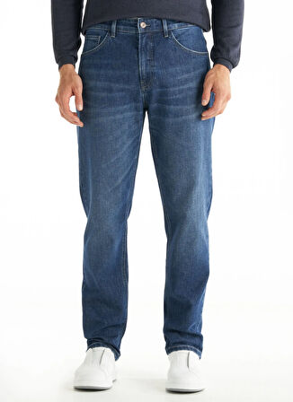 Ted Baker Normal Bel Slim Tapered Paça Tapered Fit Koyu Mavi Erkek Pantolon TBMRDN1020