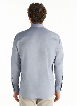 Ted Baker Comfort Fit Düğmeli Yaka Oxford Koyu Mavi Erkek Gömlek TBMRSH1010