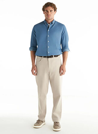 Ted Baker Normal Bel Straight Paça Regular Straight Taş Erkek Pantolon TBMRTR1024