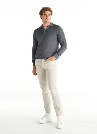 Ted Baker Normal Bel Normal Paça Slim Fit Taş Erkek Pantolon TBMRTR1045