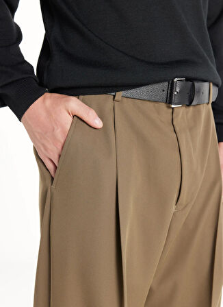 Ted Baker Normal Bel Geniş Paça Bol Kesim Vizon Erkek Pantolon TBMRTR1010