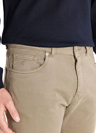 Ted Baker Normal Bel Normal Paça Slim Fit Vizon Erkek Pantolon TBMRTR1045