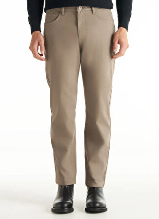 Ted Baker Normal Bel Straight Paça Regular Fit Koyu Vizon Erkek Pantolon TBMRTR1036