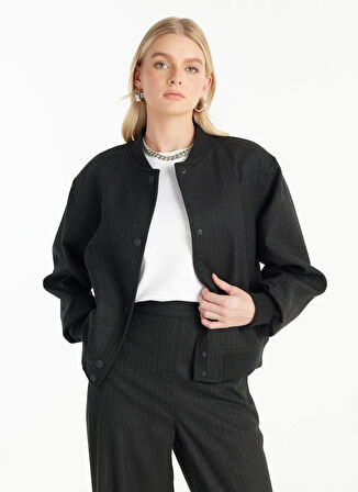 Ted Baker Cropped Fit Antrasit Kadın Ceket TBWROW1040-1