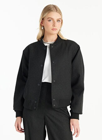 Ted Baker Cropped Fit Antrasit Kadın Ceket TBWROW1040-1