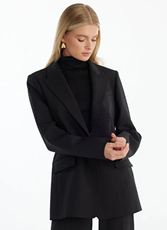 Ted Baker Tailored Fit Siyah Kadın Ceket TBWRJC1016