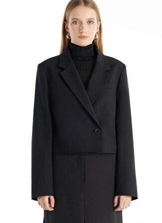 Ted Baker Cropped Fit Siyah Kadın Ceket TBWRJC1021