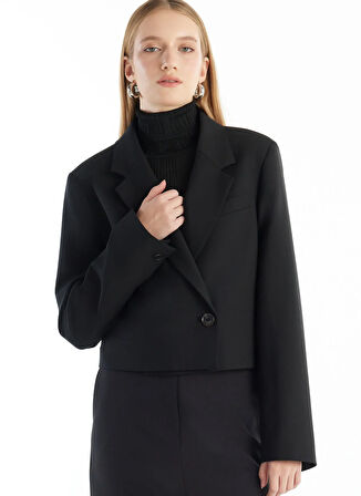 Ted Baker Cropped Fit Siyah Kadın Ceket TBWRJC1021