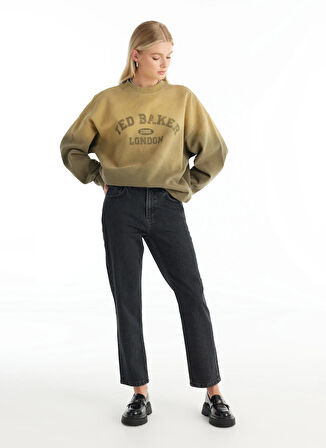 Ted Baker Normal Bel Slim Fit Siyah Kadın Pantolon TBWRDN1031-1