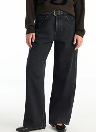 Ted Baker Normal Bel Bol Kesim Siyah Kadın Pantolon TBWRDN1035-1