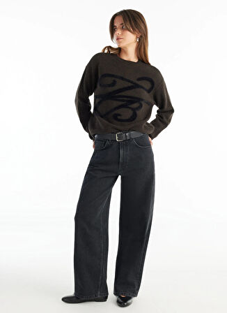 Ted Baker Normal Bel Bol Kesim Siyah Kadın Pantolon TBWRDN1035-1