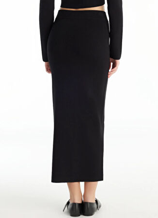 Ted Baker Standart Bel Siyah Kadın Düz Midi Etek TBWRKW1046