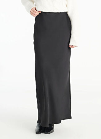 Ted Baker Lastikli Bel Siyah Kadın Düz Maksi Etek TBWRSK1016