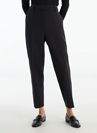 Ted Baker Lastikli Bel Slim Fit Siyah Kadın Pantolon TBWRTR1000
