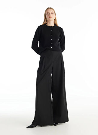 Ted Baker Yüksek Bel Standart Siyah Kadın Pantolon TBWRTR1019X