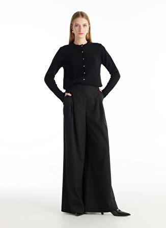 Ted Baker Yüksek Bel Standart Siyah Kadın Pantolon TBWRTR1019X