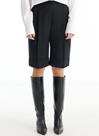 Ted Baker Orta Bel Rahat Siyah Kadın Şort TBWRTR1042